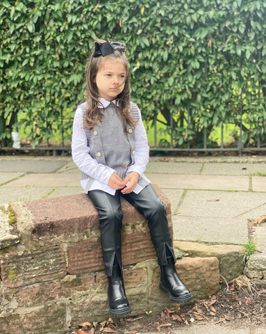 Grey Brooklyn Sleeveless Jumper