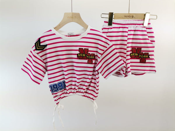 Pink Arlette Shorts Set