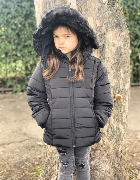 Black Olivia Hooded Jacket
