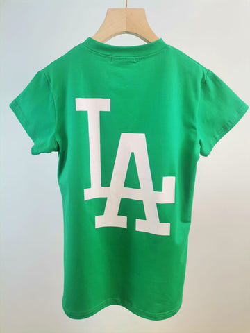 Green LA TShirt Dress