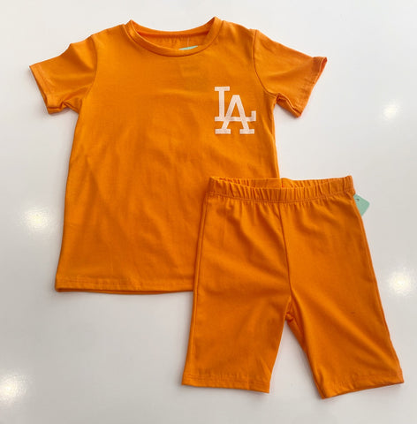 Orange LA Shorts Set NO EXCHANGE/NO RETURN