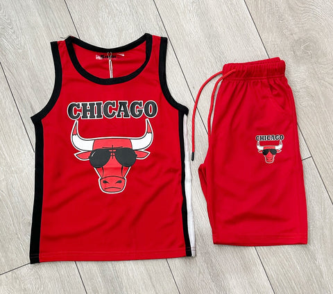 Red Chicago Bulls Basketball Set