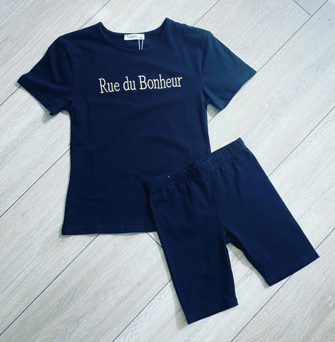 Black Bonheur Shorts Set