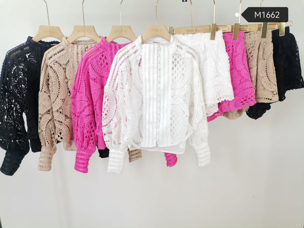 Black Riva Shorts Set