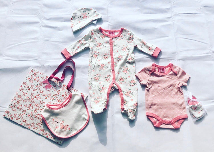 Butterfly Babygrow 5 Piece Set