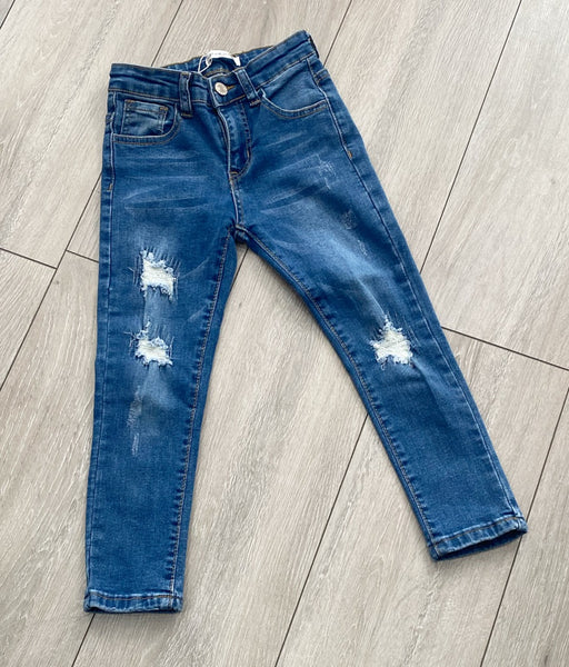 Blue Delaney Ripped Jeans