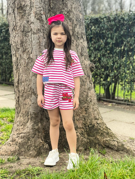 Pink Arlette Shorts Set