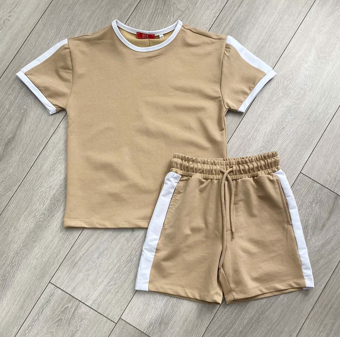 Beige Kody Shorts Set