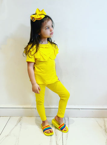 Yellow Ciara Leggings Set