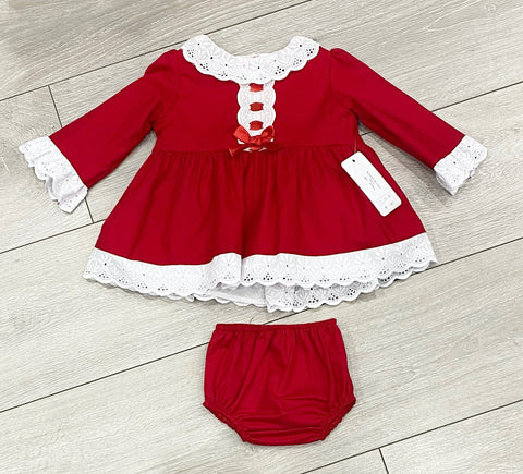 Eva Class Red Alice Dress With Knickers 12002