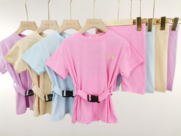 Beige Bronia Shorts Set