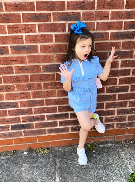 Blue Melody Shorts Set