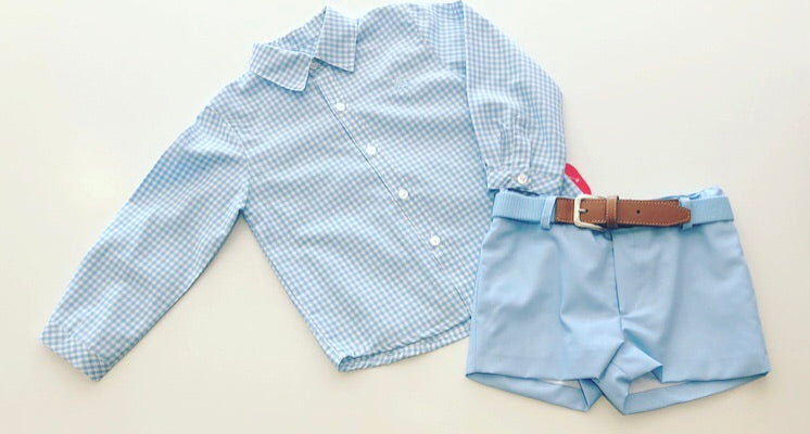 Luis Belted Shorts Set