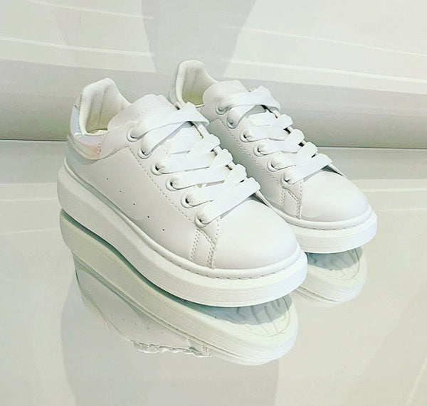 Silver Alexis Trainers (Junior/Teenage Sizes)
