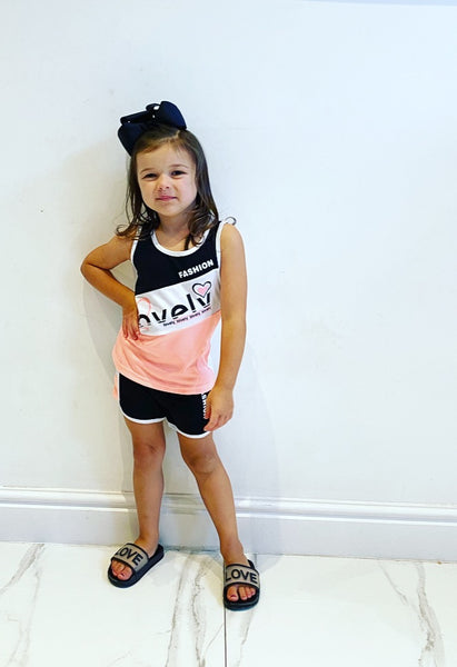 Coral Lovely Shorts Set NO EXCHANGE/NO RETURN