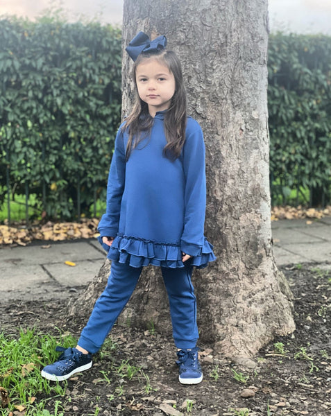 Navy Samara Ruffle Tracksuit