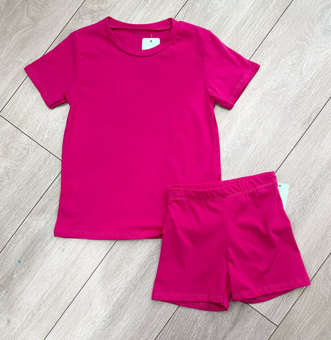 Cerise Pink Tamsyn Shorts Set NO EXCHANGE/NO RETURN