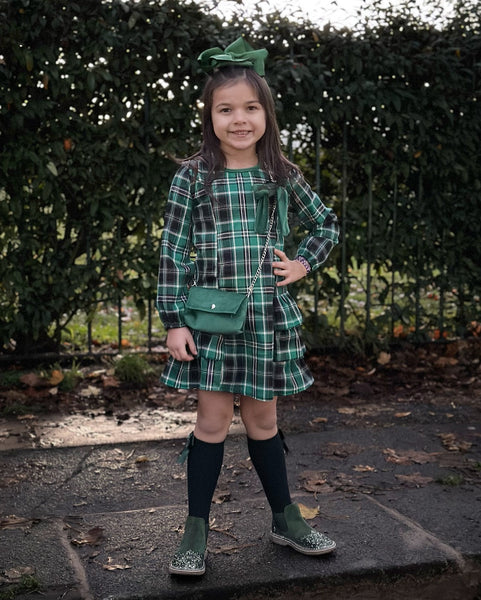 Green Alvena Dress with Bag