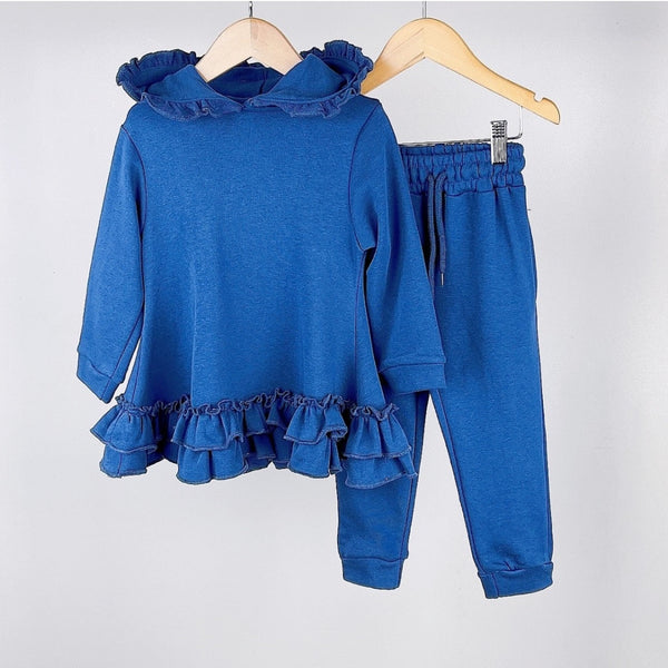 Navy Samara Ruffle Tracksuit