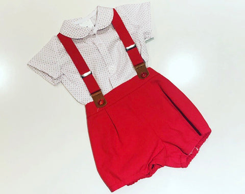 Red Davon Shorts Set