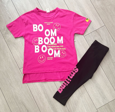 Cerise Pink Boom Leggings Set