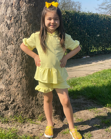 Yellow Aubrielle Shorts Set