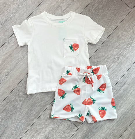 Strawberry Swim Shorts & TShirt