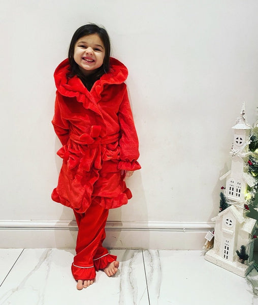 Red Amora Bow Dressing Gown