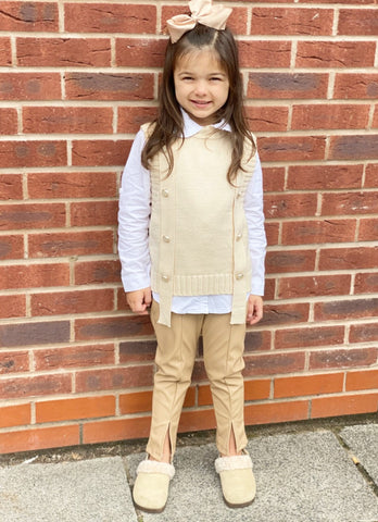 Beige Brooklyn Sleeveless Jumper