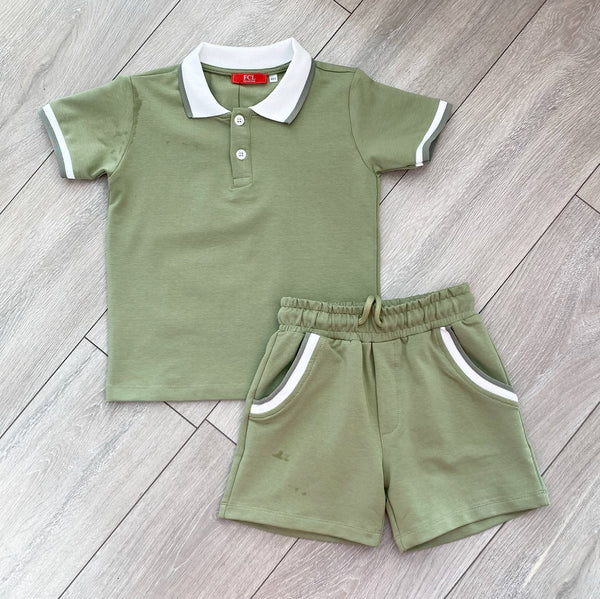 Dark Green Lucien Shorts Set NO EXCHANGE/NO RETURN