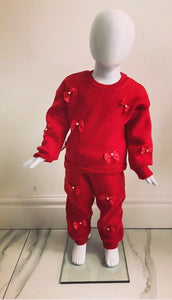 Red Amelie Bow Tracksuit
