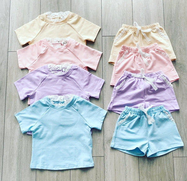 Blue Arabella Shorts Set NO EXCHANGE/NO RETURN