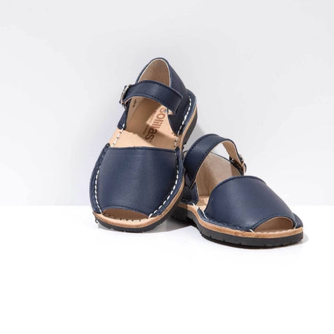 Navy Spanish Buckle Sandals