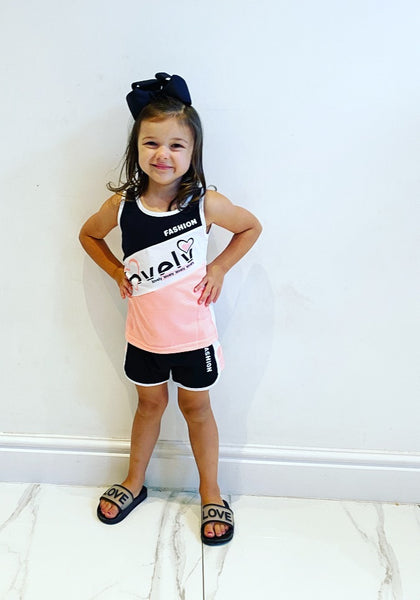 Coral Lovely Shorts Set NO EXCHANGE/NO RETURN