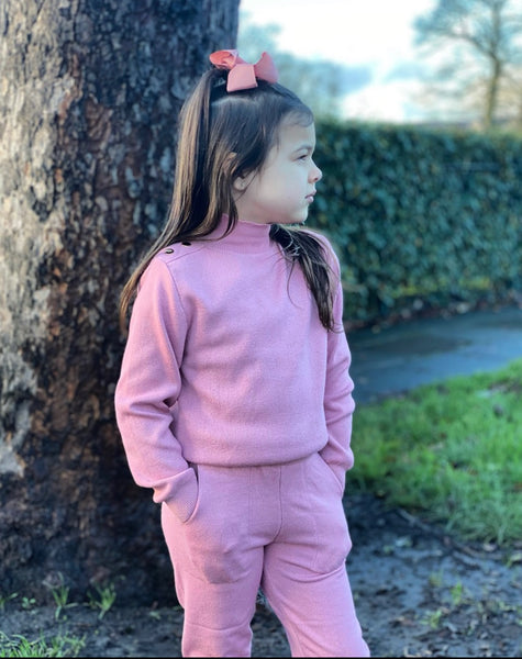 Pink Alani Knitted Leggings Set