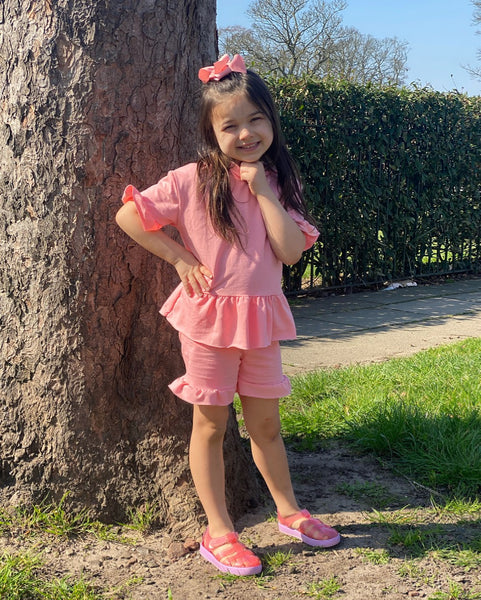 Pink Aubrielle Shorts Set