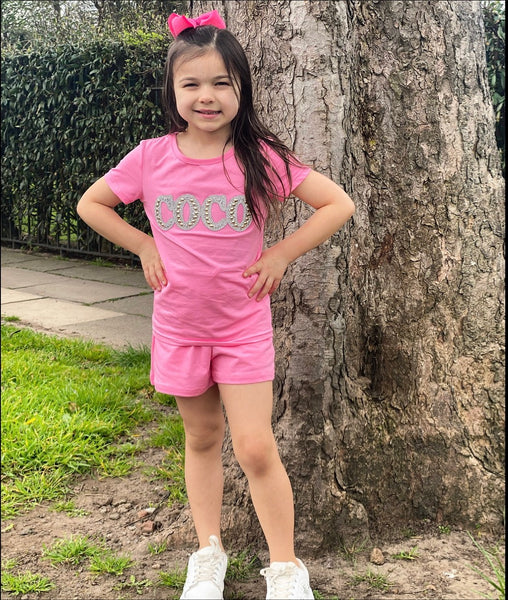 Cerise Pink Coco Shorts Set