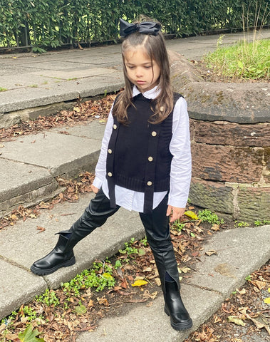 Black Brooklyn Sleeveless Jumper